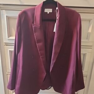Vince Women's Rich Burgundy Suit Jacket